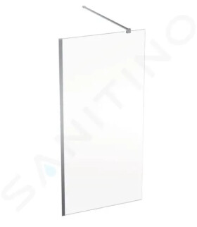 GEBERIT - GEO Sprchová stěna Walk-In, 100x200 cm, stříbrná/čiré sklo 560.139.00.2