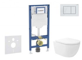GEBERIT - Duofix Set předstěnové instalace, klozetu Oudee Vortex a sedátka softclose, tlačítko Sigma30, bílá/bílá mat SANI11CA3178B