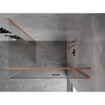 MEXEN/S - Mist H T sprchový kout dveře křídlové pravá 95 x 90, transparent, měď kartáčovaná 8A5T-095-090-65-00-P