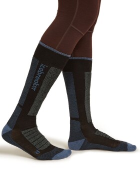 Dámské merino lyžařské ponožky ICEBREAKER Wmns Ski+ Medium OTC 2 Pack, Black/Dawn/Graphite velikost: 35-37 (S)