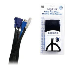 LogiLink Kabelový organizér flexibilní černá / Kabelový organizér / 180 cm / -30 až 125 °C (KAB0006)