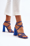 Moderní Sandály Na Podpatku Modré Josette 40