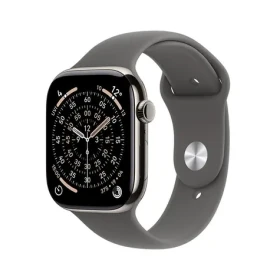 Apple Watch Series 11 GPS+Cellular 42mm Titanové tělo - Skálově šedý sportovní řemínek M/L / 150–200 mm (MF8N4MP/A)