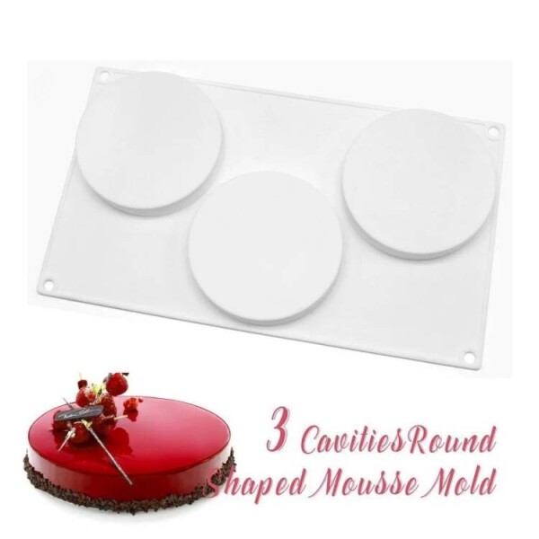 Dortisimo Silikonová forma na pečení/na mražené dezerty Kruhy (na 3 ks) 29 x 17 cm