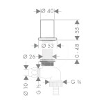 HANSGROHE - Příslušenství Kuchyňský uzavírací ventil, chrom 10823000