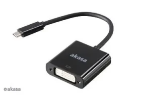 Akasa AK-CBCA09-15BK černá / Redukce USB-C na DVI / 15 cm (AK-CBCA09-15BK)