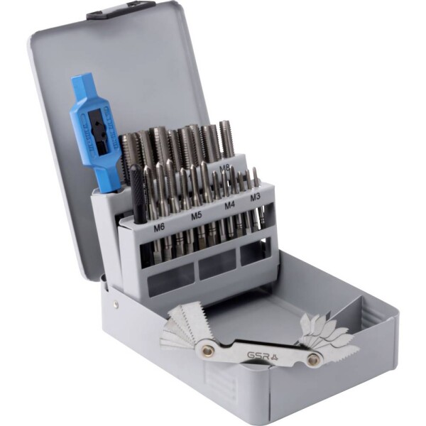 GSR 00708050 sada závitníků 23dílná metrický M3 - M12 DIN 352, DIN 1814 HSS-G 1 ks