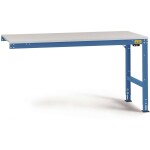 Manuflex LU6126.5007 ESD ESD pracovní stůl Univerzální standardní Přístavný stůl s plastové desky, Šxhxv = 2000 x 1000 x 766-876 mm brilantní modrá (RAL 5007)