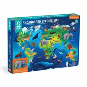 Mudpuppy Puzzle Ohrožené druhy zvířat celého světa