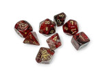 Sada kostek Chessex Borealis Cosmos/Gold Polyhedral 7-Die Set + Bonus Die