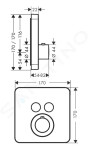 AXOR - ShowerSelect Termostat pod omítku pro 2 spotřebiče, kartáčovaný černý chrom 36707340