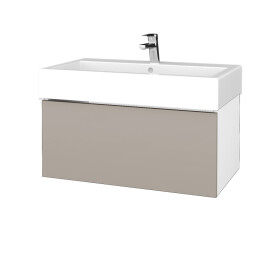 Dřevojas - Koupelnová skříňka VARIANTE SZZ 80 pro umyvadlo Duravit Vero - N01 Bílá lesk / N07 Stone 264673