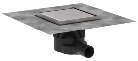 HANSGROHE - RainDrain Brilliance Podlahová vpust, 15x15 cm, kartáčovaná nerezová ocel 56251800