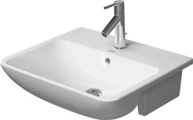 DURAVIT - ME by Starck Umyvadlo polozápustné 55x46 cm, s 1 otvorem pro baterii, alpská bílá 0378550000
