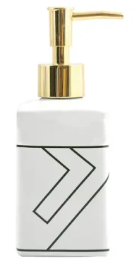 MSV MONOLITHIC dávkovač mýdla bílo-černý / Dávkovač mýdla / Keramika / 295 ml
