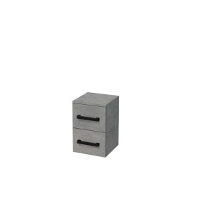 Koupelnová skříňka nízká s černou úchytkou SAT Cube Way 32,5x49,3x33 cm beton mat CUBE3CN32BE CUBE3CN32BE