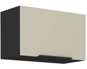 Horní výklopná kuchyňská skříňka Arona, 60 cm, kašmírová/černá