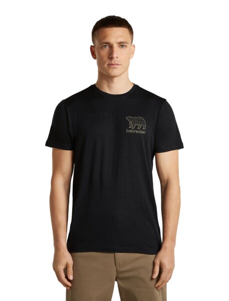 Pánské merino triko krátký rukáv ICEBREAKER Mens Merino 150 Tech Lite SS Tee Forest Footsc, Black velikost: M