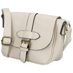 Trendy dámská koženková crossbody kabelka Divina, béžová