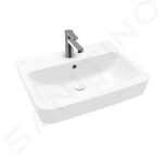 VILLEROY & BOCH - O.novo Umyvadlo 600x460 mm, s přepadem, otvor pro baterii, AntiBac, CeramicPlus, alpská bílá 4A4160T2