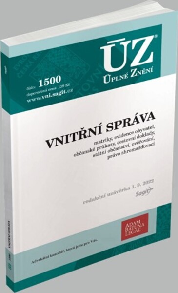 ÚZ 1500 Vnitřní správa