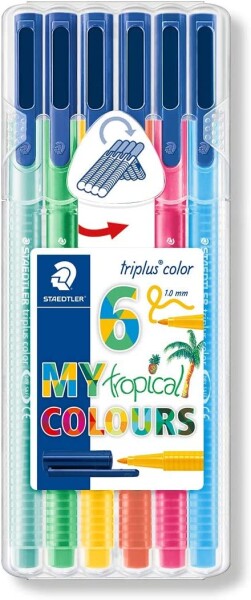 Staedtler, 323 SB6CS4, Triplus fixy, 6 ks, Tropical