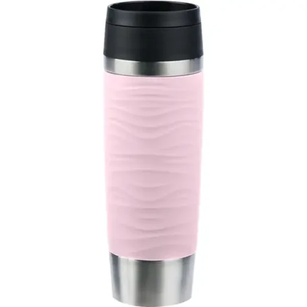 Emsa Travel Mug Waves Grande 0.5l růžová / Termohrnek / nerezová ocel (N2022700)
