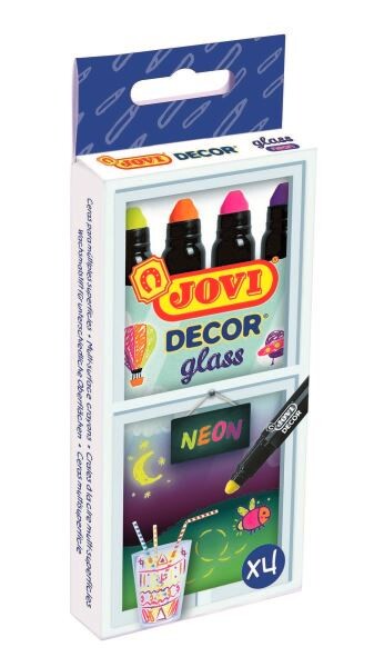 Voskovky na sklo JOVI Jovidecor Glass Neon - 4 barvy