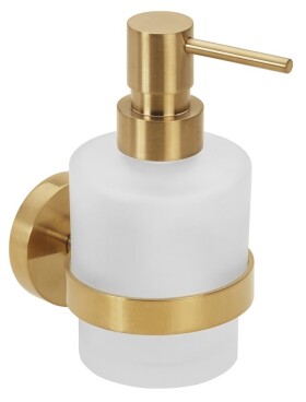SAPHO - X-ROUND GOLD dávkovač mýdla 200ml, mléčné sklo, zlato mat XR103GB