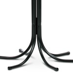 Věšák stojanový, kovová konstrukce, černý matný lak, výška 188 cm, nosnost 12 kg