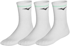 Mizuno TN 3P Socks With Line 6PK U White Bay - Tréninkové ponožky Mizuno TN 3P Socks With Line 6PK 32GXCA54Z73 - tři páry Velikost textilu: XL