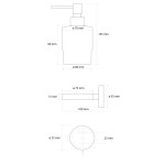 SAPHO - X-ROUND GOLD dávkovač mýdla 200ml, mléčné sklo, zlato mat XR103GB