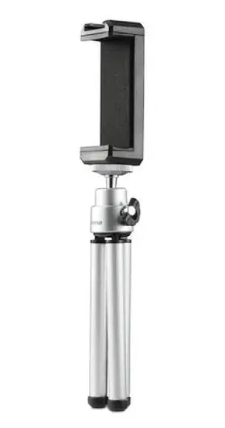 Hama Fancy stříbrná / Stativ / smartphone a fotoaparát / max. nosnost 0,3 kg / plast (4666)