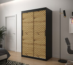 Šatní skříň Abi Jodelka 1 Barva korpusu: Dub artisan, Rozměry: 100 cm, Dveře: Bílá mat