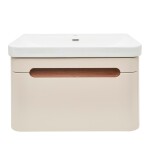 Koupelnová skříňka s umyvadlem SAT Fusion 77,5x43x45 cm pískově béžová mat SATFUSION80BEMW SATFUSION80BEMW