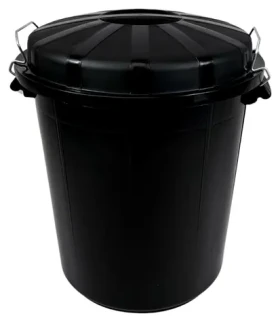 Denox INDUSTRIAL černá / Nádoba na odpad / 70 l / plast PE-HD / bezpečnostní uzavírání