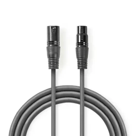 Nedis DMX Redukční kabel XLR 3pinový (M) - XLR 3kolíková (F) 3.00 m tmavě šedá (COTH15012GY30)