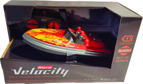 R/C Rychlostní Člun Velocity 1:16 2.4 GHz - Červený Plamen - Sparkys