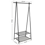 Věšák, kov, černá, AUV-E1105 BK