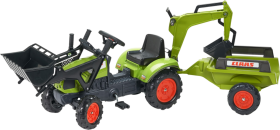 Traktor šlapací Claas Arion 410 s přední a zadní lžící a val - Alltoys Falk