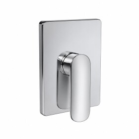 Mereo Sprchová podomítková baterie bez přepínače, Pego, Mbox, hranatý kryt, chrom CB60105PC