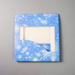 Cake star vanoční krabice na cukroví modrá 25x22x5cm