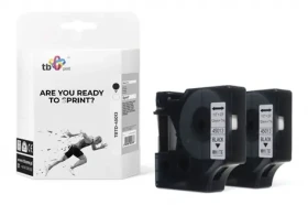 Kompatibilní páska TBTD-45013 pro DYMO černá/bílá / Páska do štítkovače / 12 mm / 7 m / D1 / 2 ks (TBTD-45013)