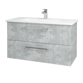 Dřevojas - Umyvadlová skříňka GIO SZZ2 100 - D01 Beton / Úchytka T04 / D01 Beton 130626E