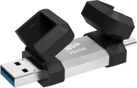 Silicon Power Mobile C51 64GB stříbrná / USB-A / USB-C 3.2 (SP064GBUC3C51V1S)