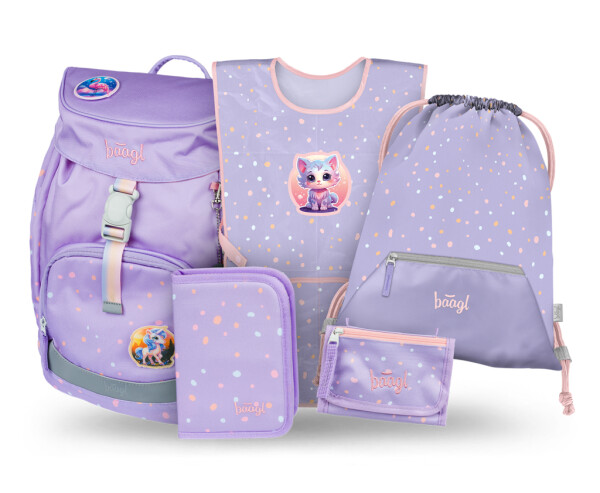 5 SET Airy Mazlíčci: batoh, penál, sáček, zástěra, peněženka