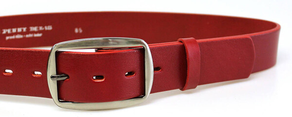 PENNY BELTS 11793 Dámský kožený opasek červený 100cm