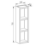 Mereo Aira, koupelnová skříňka 20 cm, horní, policová, dub Kronberg CN726S