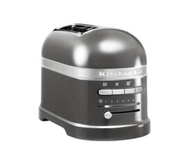 KitchenAid Artisan 5KMT2204EMS toustovač šedá, 2 topinky, auto senzor, 7 stupňů, bagel, rozmrazování