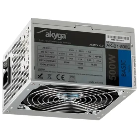 Akyga Basic AK-B1-500E šedá / Zdroj / ATX 2.31 / 500 W / pasivní PFC / 120 mm (AK-B1-500E)